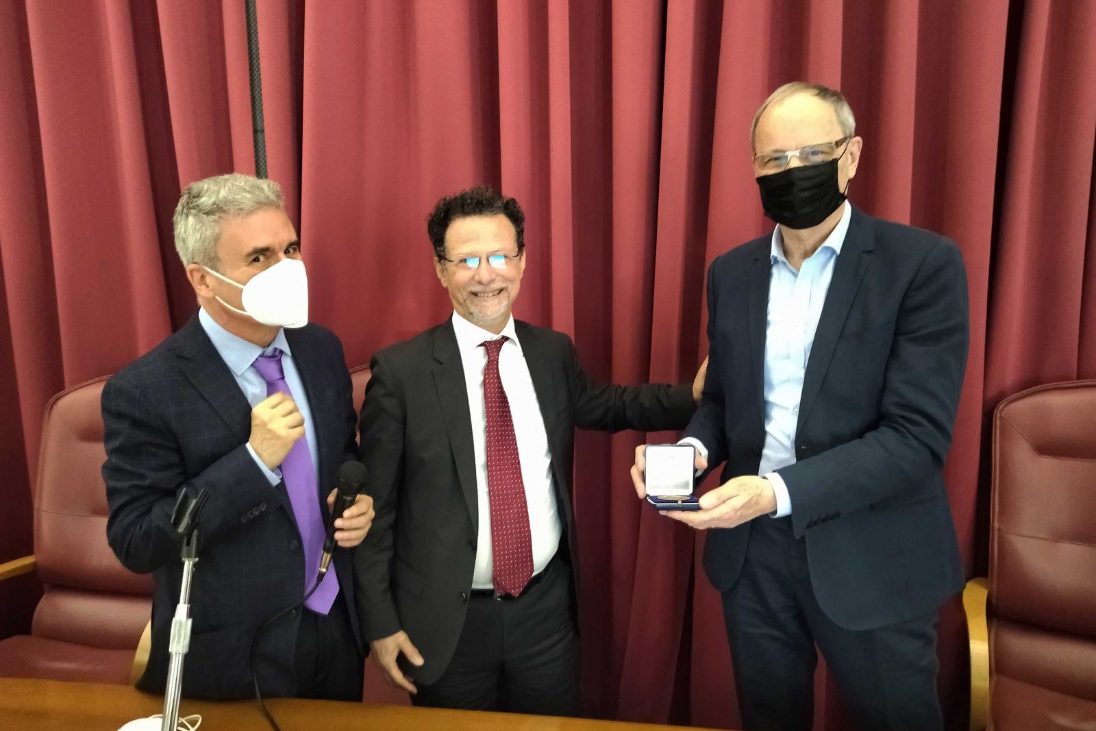 In foto da sinistra Roberto Cellini, Francesco Priolo e Jean Tirole