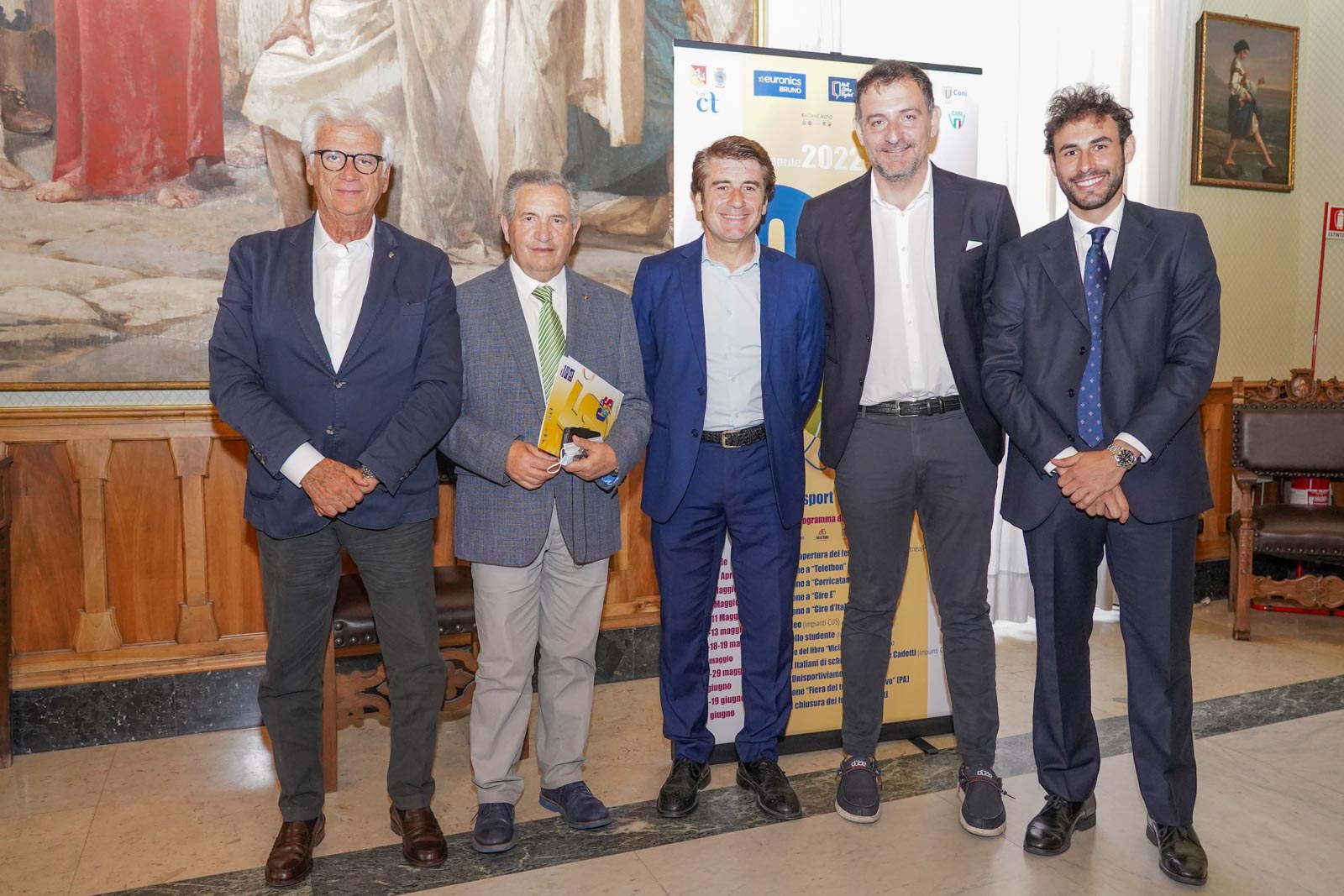 Da sinistra Manzoni, Scarso, Parisi, Mazzone, Fichera