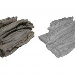 ricostruzione 3D di campione di lava a corde