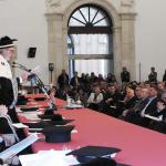 Un momento del discorso del rettore