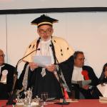 Un momento del discorso del rettore Francesco Basile