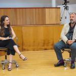 un momento della conversazione, Laura Rondinella e Davide Livermore