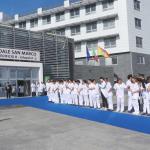 Laureandi e specializzandi accolgono il presidente della Repubblica Sergio Mattarella (foto Alfio Russo)