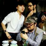 Vallero con Xiao Mingxua e un noto fotografo amatoriale di Chongqing 