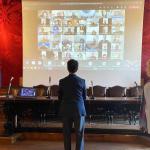 Nella foto da sinistra i docenti Giovanni La Via, Francesco Priolo e Vania Patanè e sullo sfondo gli stabilizzati