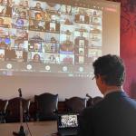 Nella foto un momento del discorso del rettore Francesco Priolo