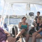 Un momento della "lezione" a bordo della prof.ssa Alessia Tricomi