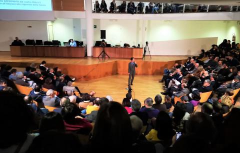 il rettore con il pubblico