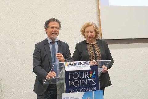 Il rettore Francesco Priolo con Maria Grazia Cannarozzo, presidente nazionale COI AIOG