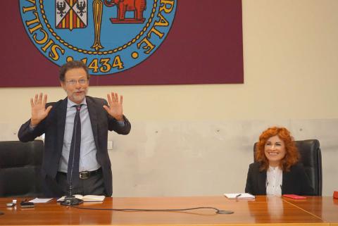 Il rettore Francesco Priolo e la direttrice del Dipartimento Pinella Di Gregorio