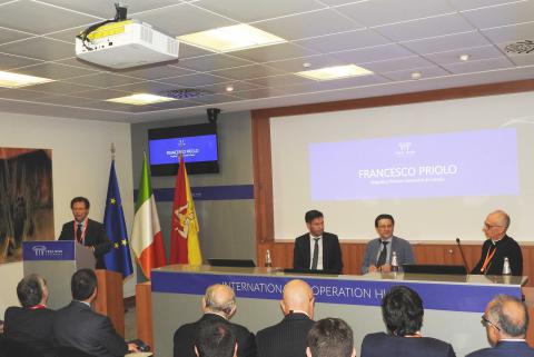 L'intervento del rettore Francesco Priolo