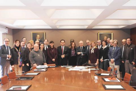 I rappresentanti dei partner firmatari il Distretto Biomedico