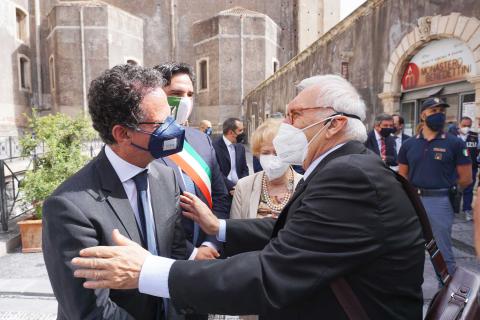 Il rettore Francesco Priolo e il ministro Patrizio Bianchi