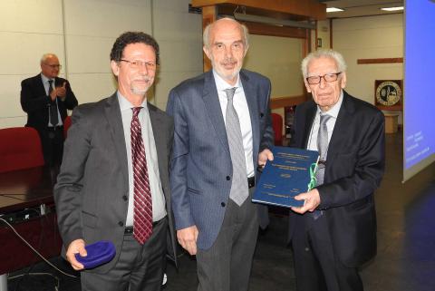 Da sinistra il prof. Francesco Priolo, il rettore Francesco Basile e il prof. Attilio Agodi