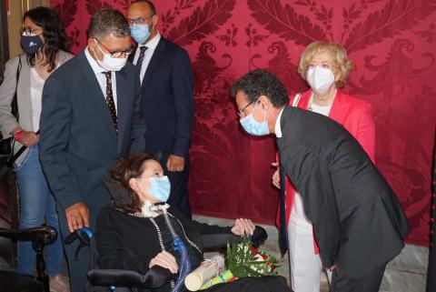 Laura Salafia a colloquio con il rettore Francesco Priolo