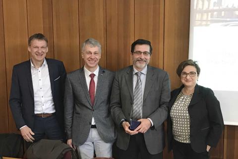 Nella foto da sinistra Matthias Renz, Florian Schupp, Alessandro Ancarani e Carmela Di Mauro