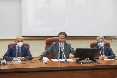 da sinistra Nicola Grassi, Francesco Priolo e Roberto Cellini