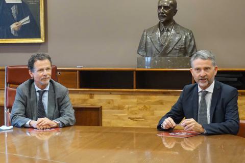 Nella foto il rettore Francesco Priolo e Alessandro Padova