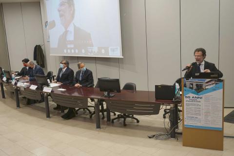 un momento dell’intervento del rettore Francesco Priolo