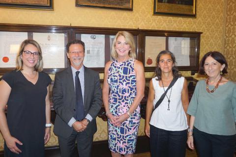 Le delegazioni degli atenei di Catania e del Nebraska-Omaha in un momento dell'incontro al Palazzo centrale