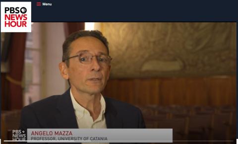 Il servizio di NewsHour con l'intervista al professor Angelo Mazza