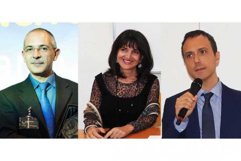 Da sinistra i docenti Battiato, Paino e Bella