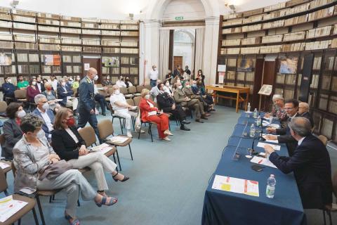 Un momento dell'intervento del rettore Francesco Priolo