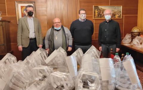 Nella foto: da sx F. Nigrelli, Don S. Rotondo, F. Venezia, G. Gianfriddo