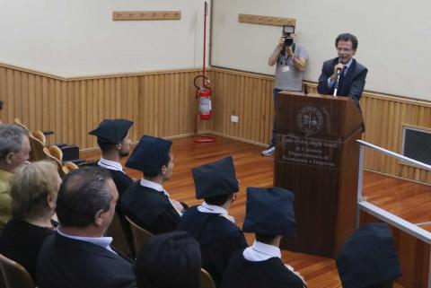 L'intervento del rettore Francesco Priolo