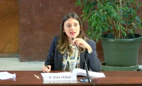 La prof.ssa Elisa D'Alterio