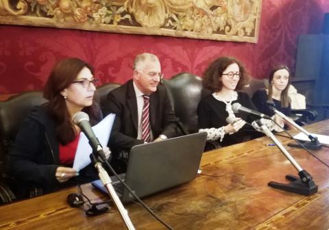 Da sinistra Cinzia Tutino, Giuseppe Caruso, Adriana Di Stefano, Veronica Milici