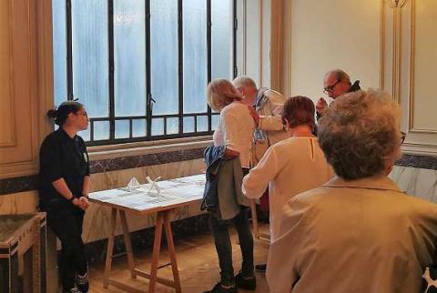 Un momento della visita