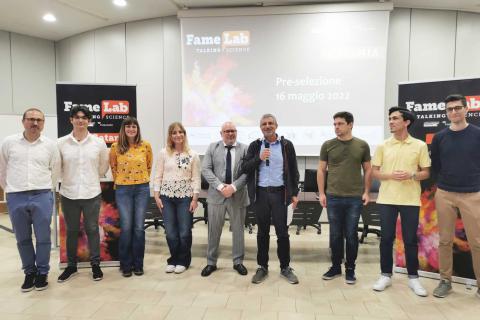 Famelab Catania, i sei finalisti e i componenti di giuria