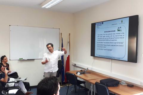 Un momento dell'intervento del prof. Giorgio Sabella