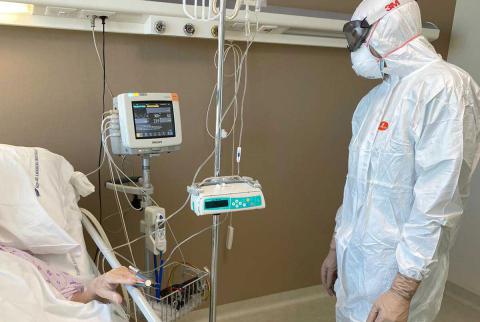 Uno dei sensori installati all'Ospedale "San Marco"