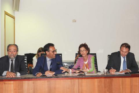 Da sinistra i docenti Sichera e Sinatra, la dott.ssa Sgadari e il dott. Sambataro