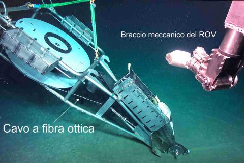 Il cavo a fibra ottica che verrà posizionato da Victor 6000 sul fondale marino