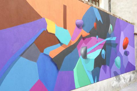 Il murales "Oltre il muro"