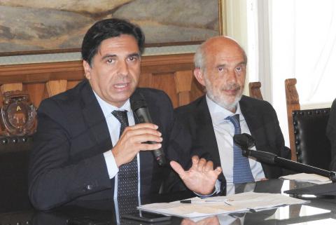 Il sindaco Salvo Pogliese e il rettore Francesco Basile