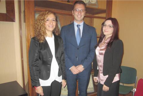 Nella foto da sinistra dott.ssa Rosalia Battaglia, dott. Andrea Scapellato, dott. ing. Claudia Corradino