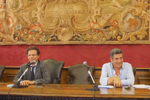 Il rettore Francesco Priolo e il direttore generale Giovanni La Via