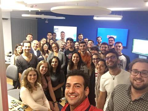 Gli studenti al "Joint Open Lab Wave" di TIM