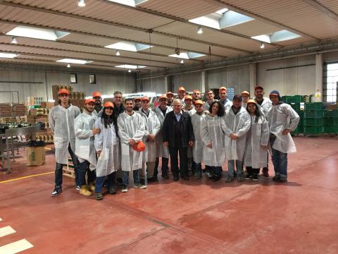 Gli studenti nell'azienda Fonteverde ad Ispica