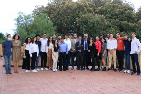 Il rettore, lo staff della Ssc e i venti nuovi allievi della Scuola Superiore di Catania