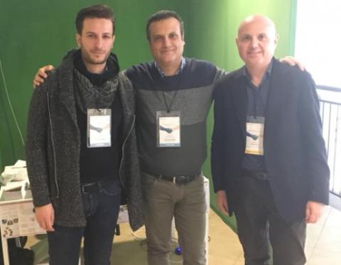 il prof. faraci e i rappresentanti delle due start up