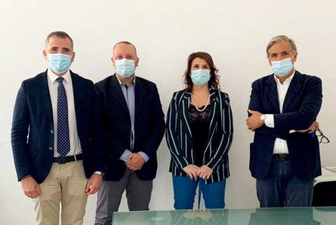 Da sinistra La Magna, Scannella, Condorelli e Messina