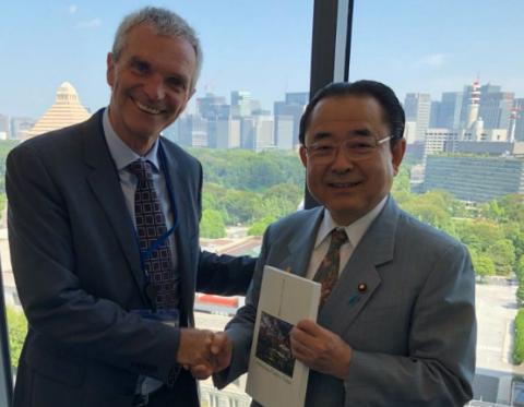 il prof. Polosa e il vice ministro Tanaka