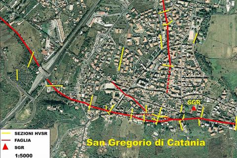 le faglie che interessano il Comune di San Gregorio di Catania e le indagini geofisiche effettuate