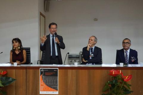 In foto da sinistra Marina Paino, Francesco Priolo, Carlo Bajetta e Massimo Sturiale