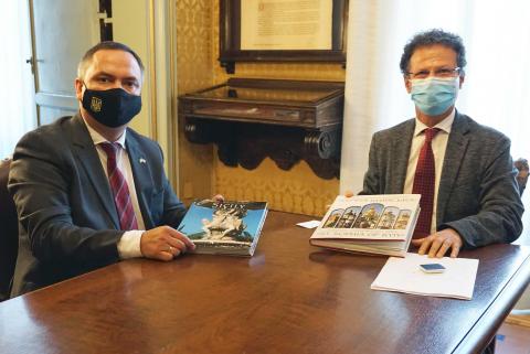 Nella foto da sinistra il console ucraino Maksym Kovalenko e il rettore Francesco Priolo